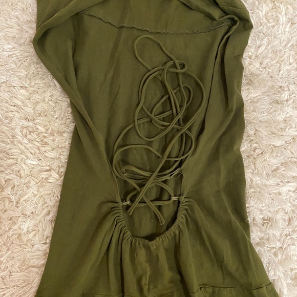 Olive Green Sleeveless one piece - Picture 6 of 9